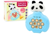 Pop-It Panda Game Plush Blue Arcade Console Pad Vibrations