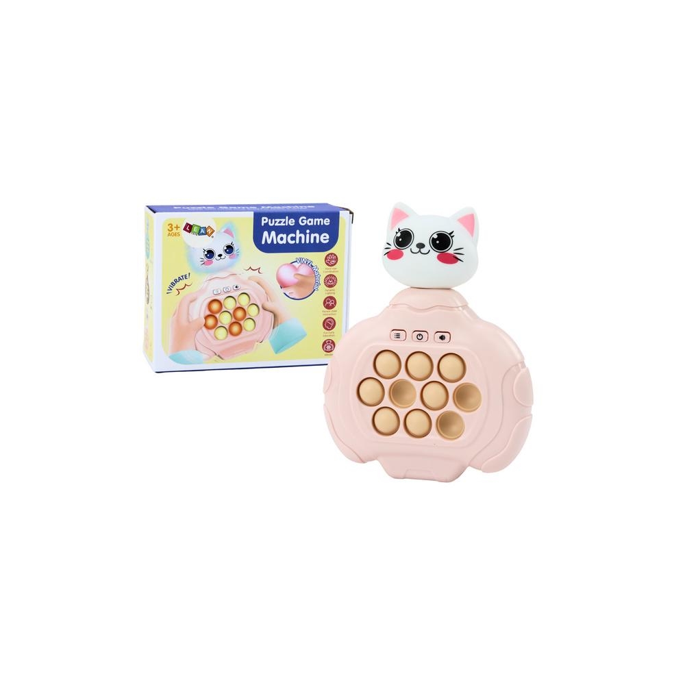 "Pop-It Kitty Game" rožinis arkadinis konsolinis vibracinis sensorinis kilimėlis