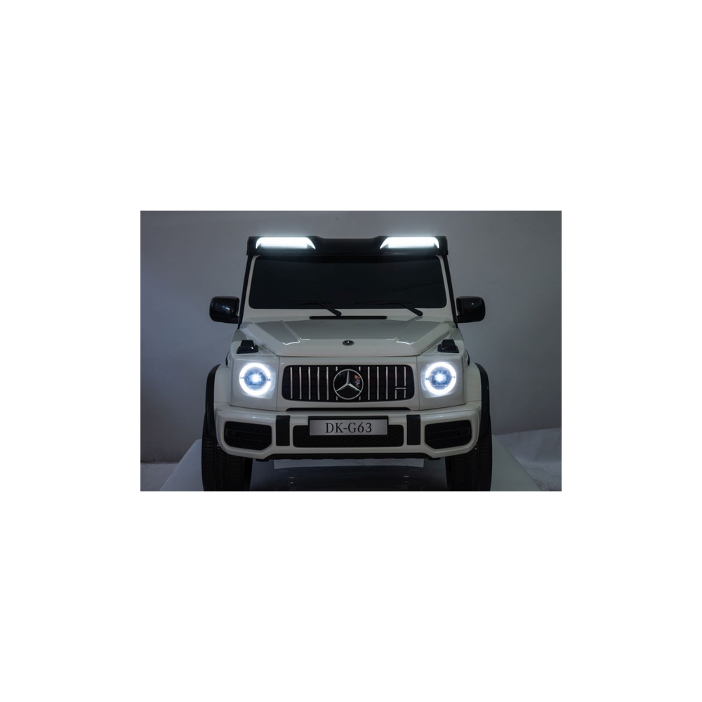 Elektromobilis Mercedes G63 XXL 24V, White-Elektromobiliai vaikams, Visureigiai-e-vaikas