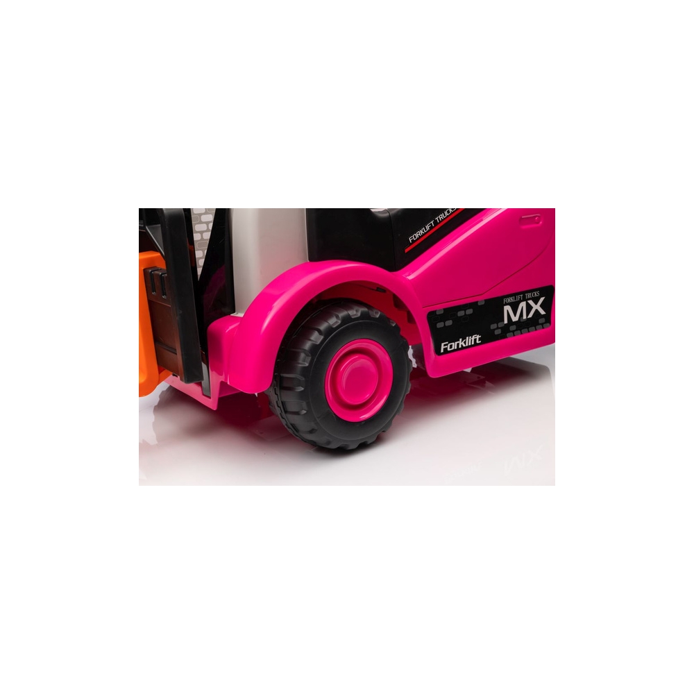 Elektrinis šakinis krautuvas XMX638, Pink-Elektromobiliai vaikams, Traktoriai-e-vaikas