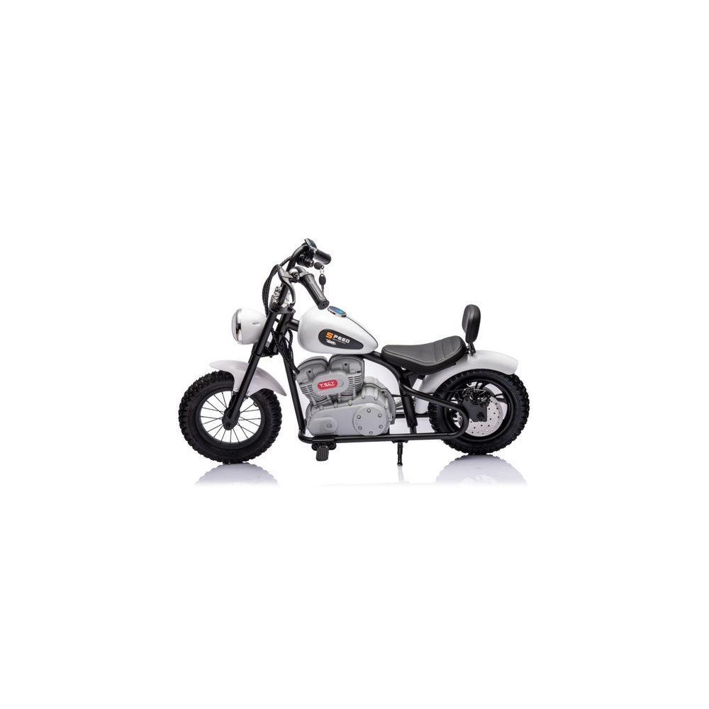 Elektrinis motociklas A9902 36V, White-Elektromobiliai vaikams, Motociklai-e-vaikas