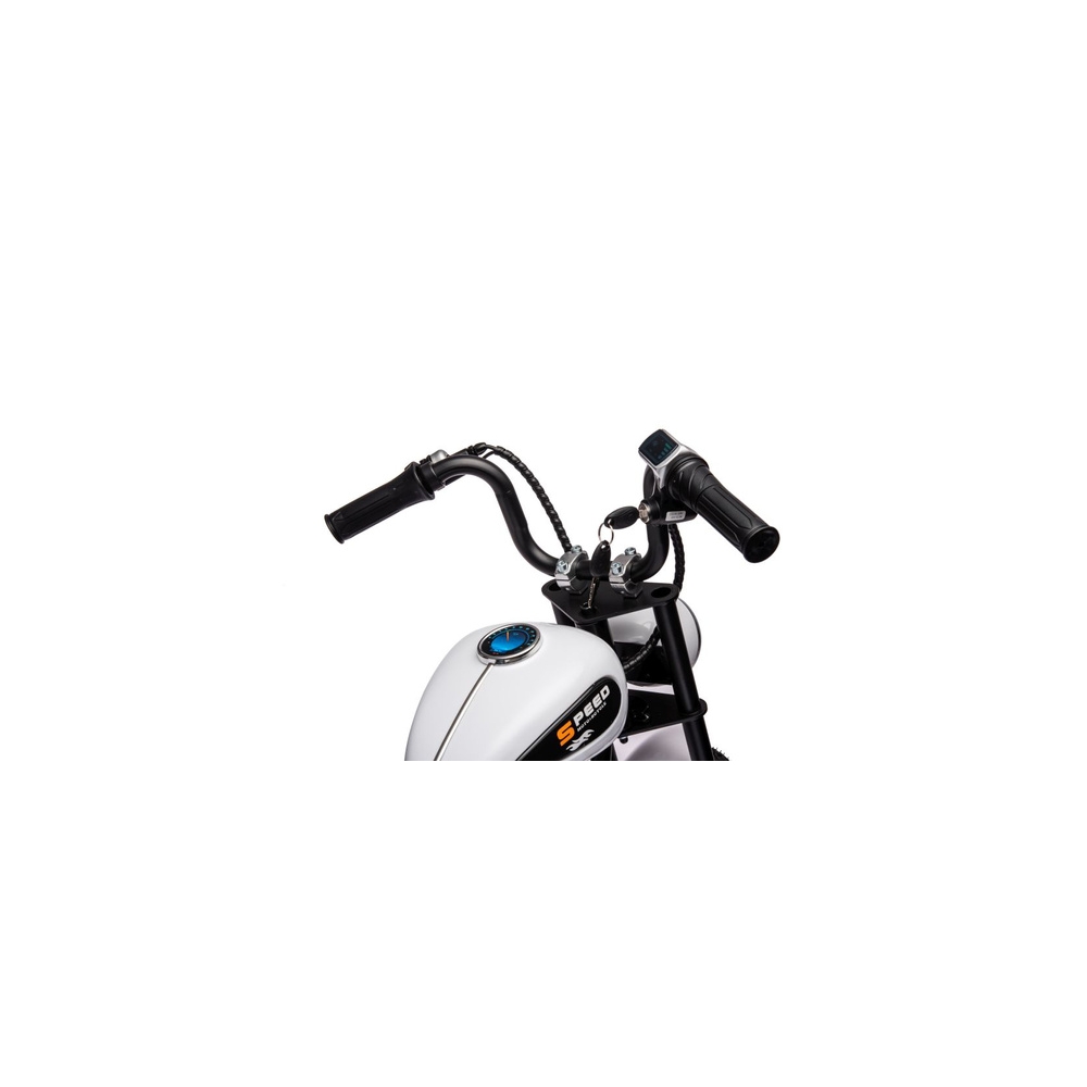 Elektrinis motociklas A9902 36V, White-Elektromobiliai vaikams, Motociklai-e-vaikas