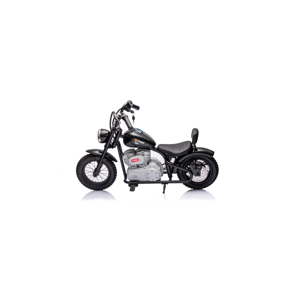 Elektrinis motociklas A9902 36V, Black-Elektromobiliai vaikams, Motociklai-e-vaikas