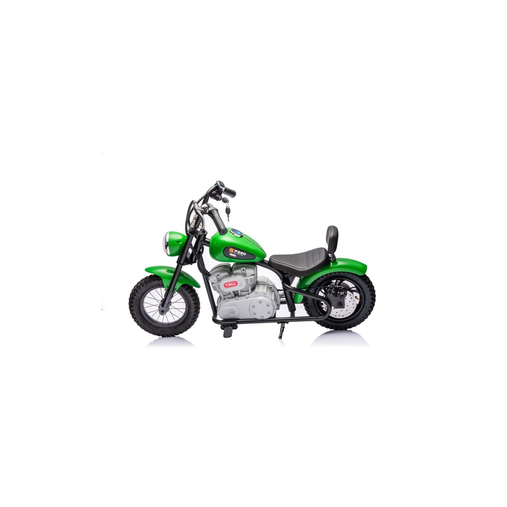 Elektrinis motociklas A9902 36V, Green-Elektromobiliai vaikams, Motociklai-e-vaikas