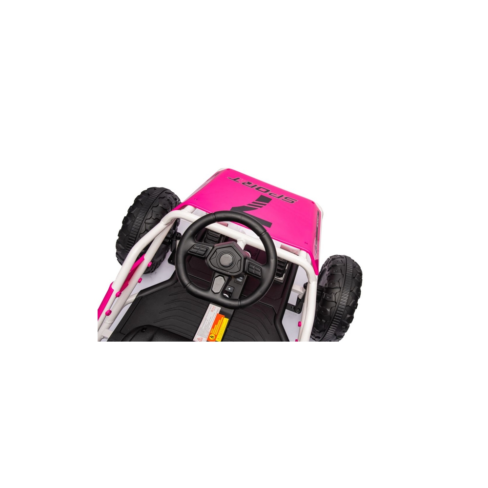 Elektrinis Buggy A8812, Pink-Elektromobiliai vaikams, Keturračiai ir bagiai-e-vaikas