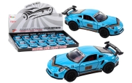 Auto Sportowe Samochód 1:32 Figurka Niebieska Spojler Metal
