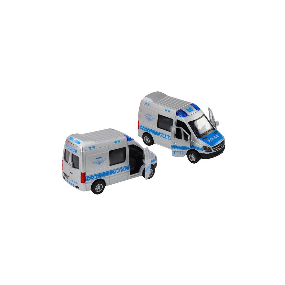 Policijos automobilis 1:32 Durelių atidarymas Šviesos garsai Važiavimas