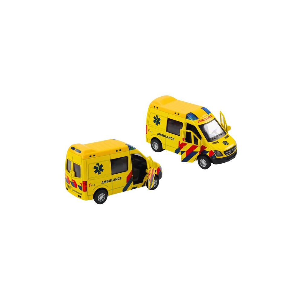 Greitosios pagalbos automobilis1:32 Atidarymo durys Šviesos Garsai Važiavimas Geltonas