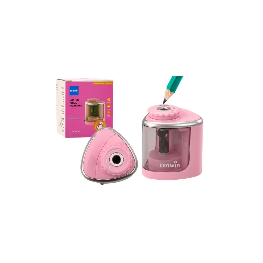Electric Pink Sharpener for Crayons and Pencils 6-8 mm