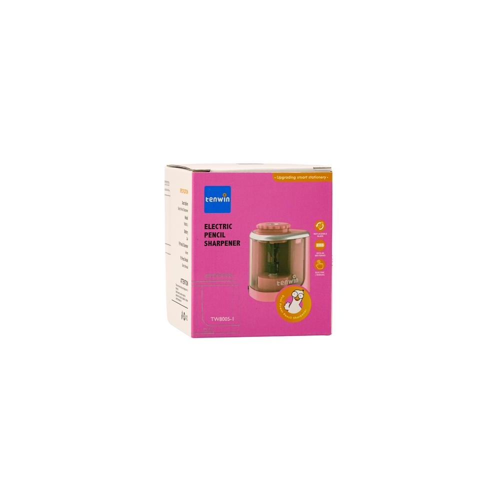 Electric Pink Sharpener for Crayons and Pencils 6-8 mm