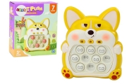 "Pop-It Fox" arkadinių žaidimų konsolė 7 žaidimo režimai Geltona