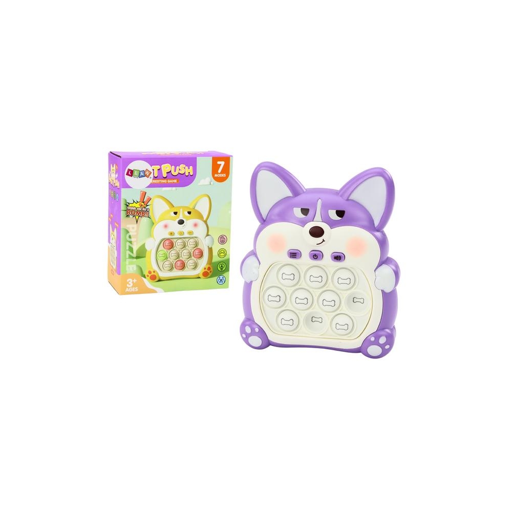 "Pop-It Fox" arkadinių žaidimų konsolė 7 žaidimo režimai Violetinė