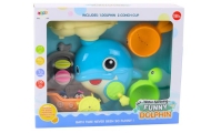 Mėlynojo delfino vandens žaislų rinkinys vonioje