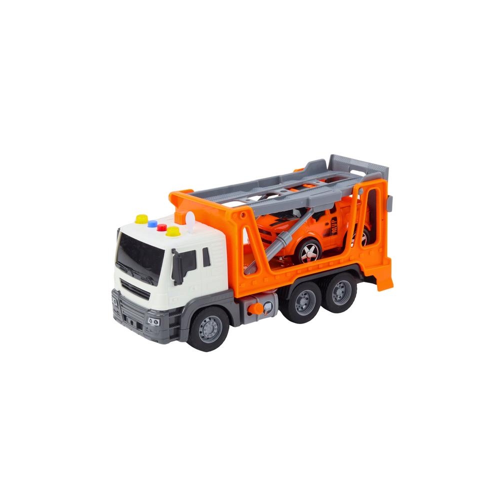 Daugiafunkcinis sunkvežimis su šviesomis ir garsais 1:16 Orange Autocar-Žaislai, Auto ir transporto žaislai, Mašinos-e-vaikas