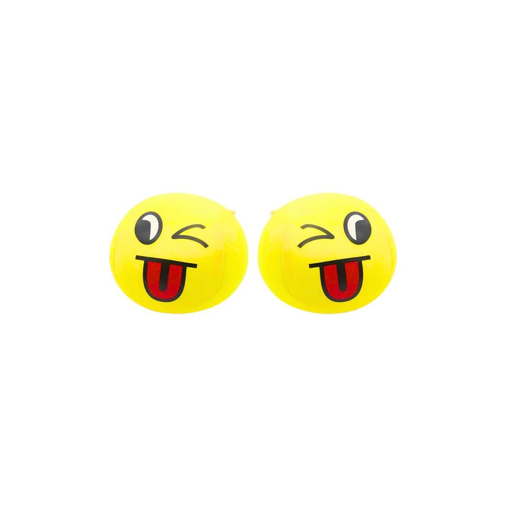 Minkštas kamuolys Smiley Emoji kamuolys geltonas 9cm