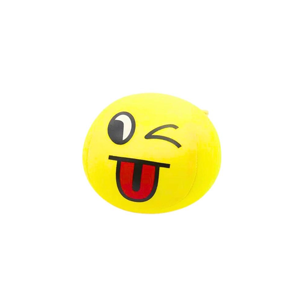 Minkštas kamuolys Smiley Emoji kamuolys geltonas 9cm
