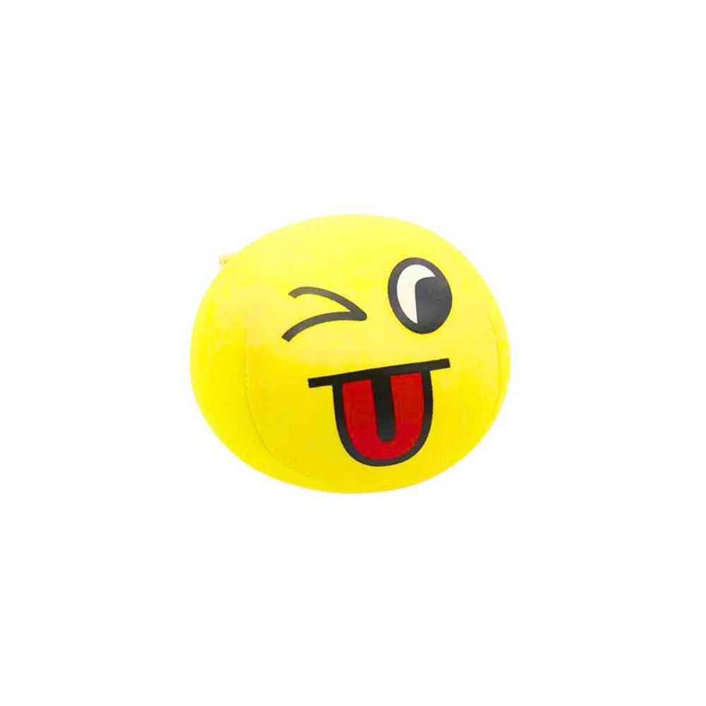 Minkštas kamuolys Smiley Emoji kamuolys geltonas 9cm