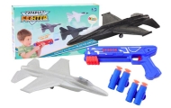 2in1 Dart Gun Airplane Launcher Blue