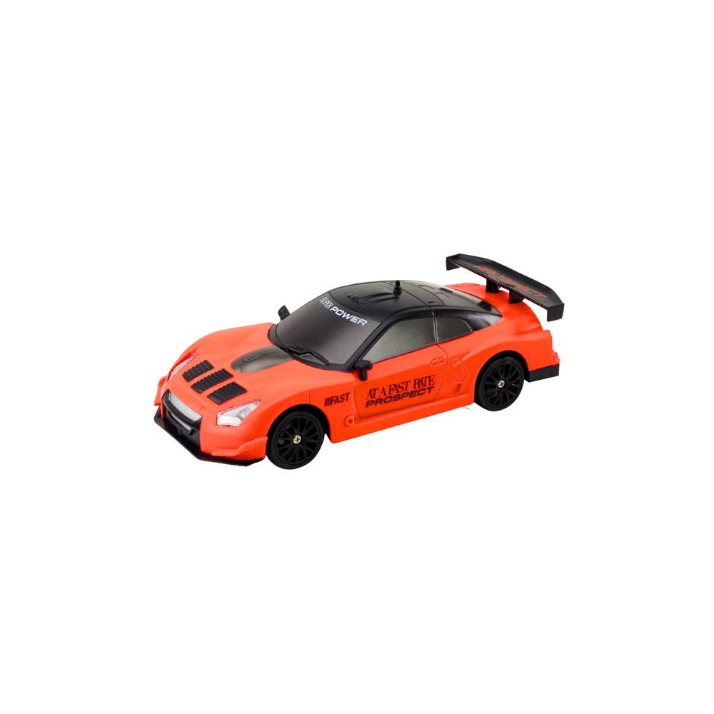 Nuotoliniu būdu valdomas R/C 1:24 oranžinis sportinis automobilis su keičiamais ratais