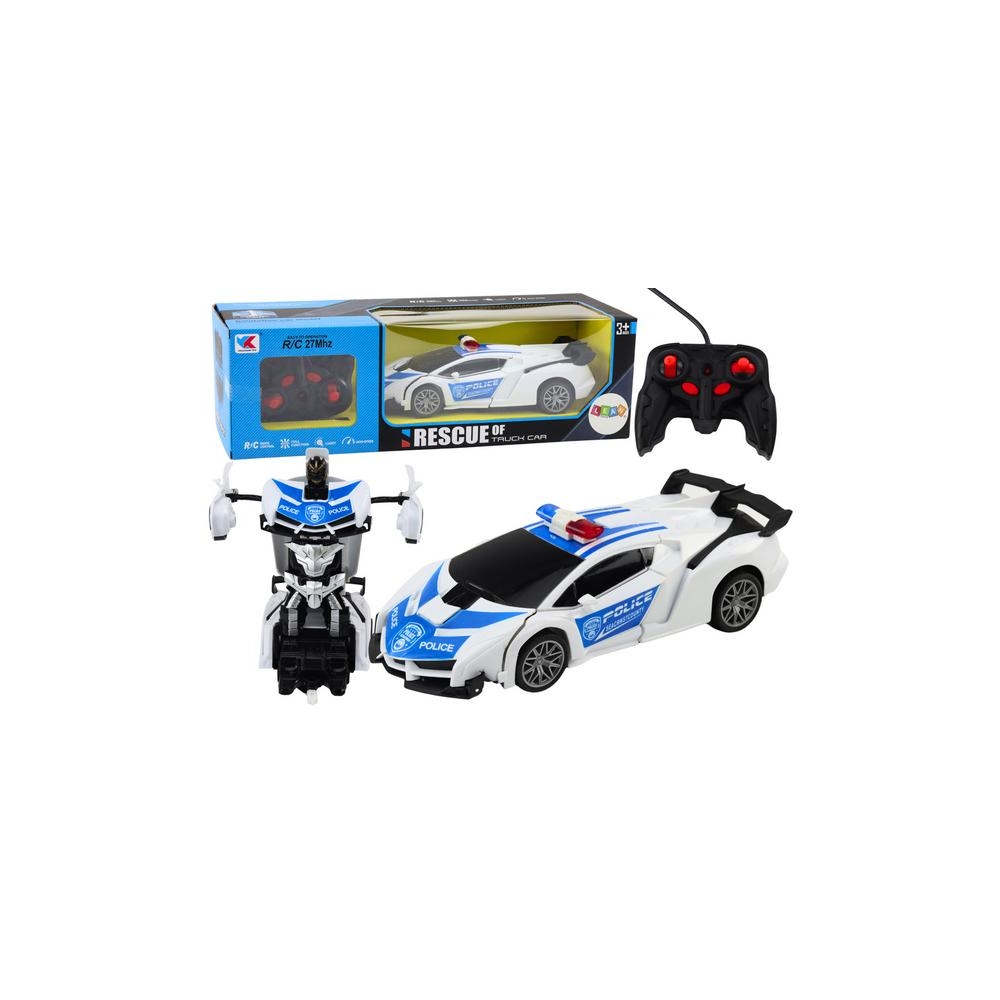 R/C policijos automobilis 2in1 robotas Garsai Šviesos-Žaislai, Auto ir transporto žaislai, Valdomos radijo bangomis, Robotai-e-v
