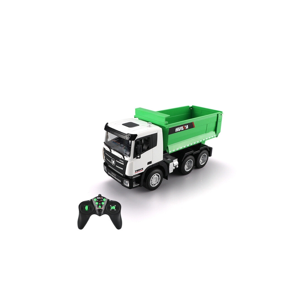RC nuotoliniu būdu valdomas savivartis sunkvežimis 1:18 žalias-Žaislai, Auto ir transporto žaislai, Valdomos radijo bangomis-e-v