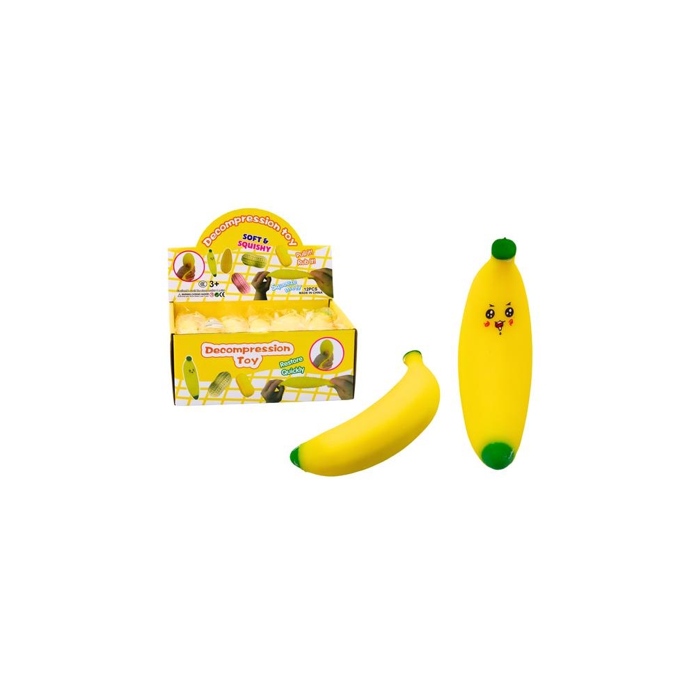 Banana Squishy Stretchy Rubber Yellow