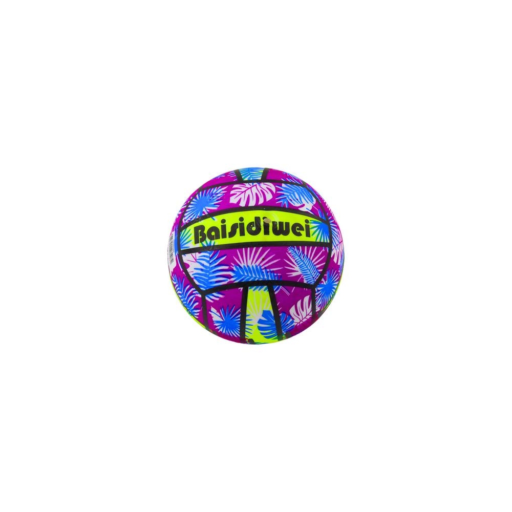 Rubber Ball Bright Leaves Purple 24 Cm