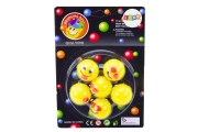 Emoji Yellow Rubber Balls Set 6 Pcs