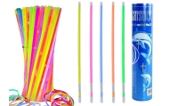 Opaski Fluorescencyjne 100 Sztuk Wiele Kolorów Świecące W Ciemności