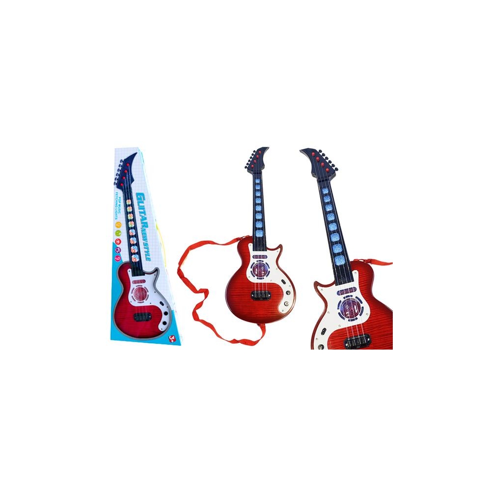 Gitara Elektryczna Dla Dzieci Światła Melodie Czerwona