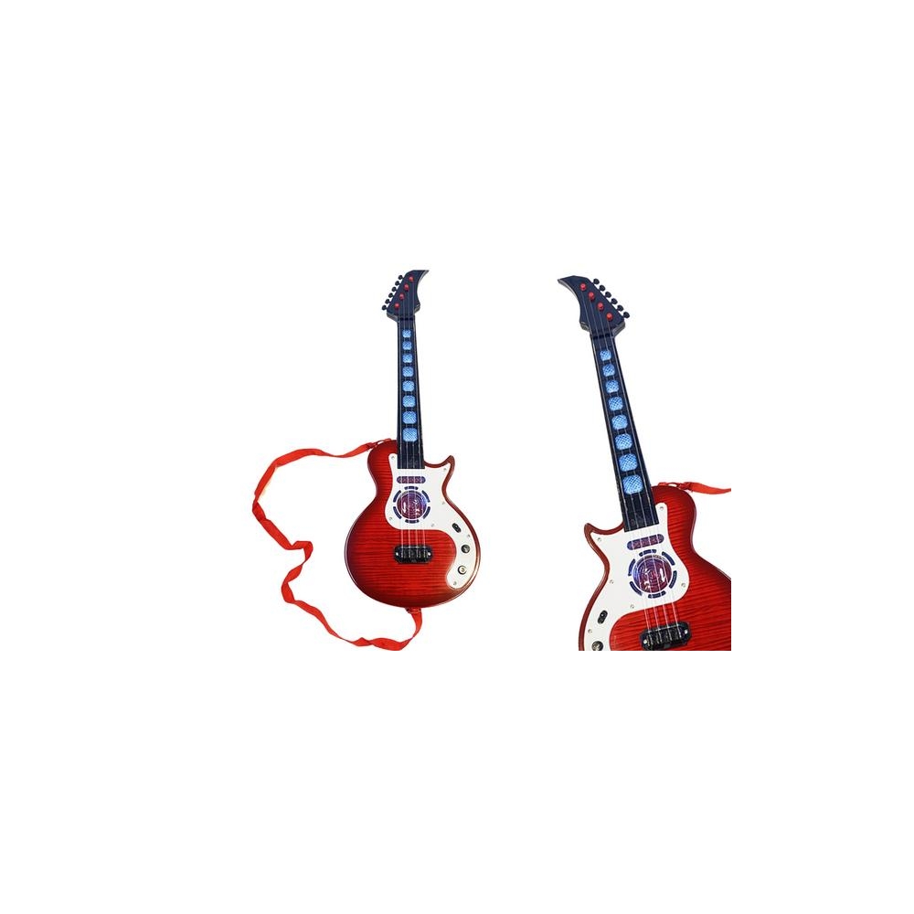 Gitara Elektryczna Dla Dzieci Światła Melodie Czerwona