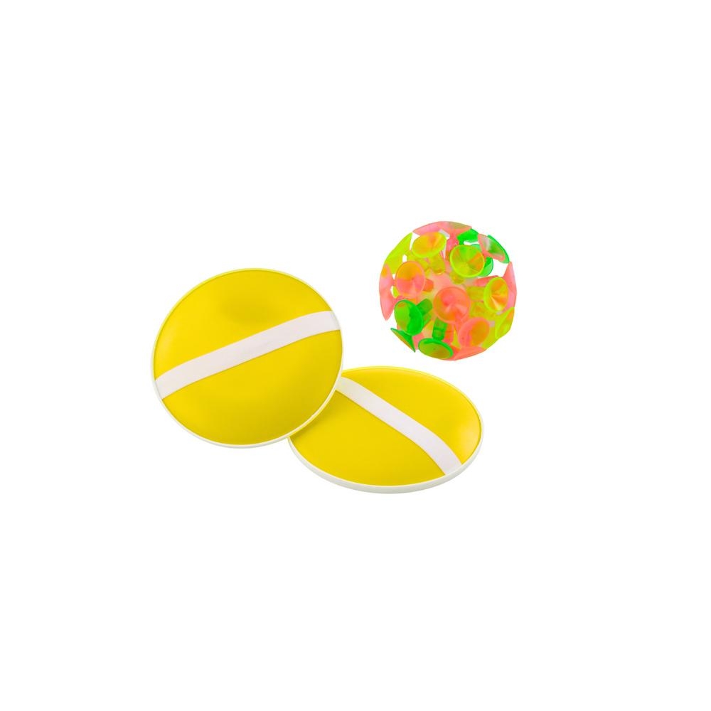 Arkadinis žaidimas Round Palettes Ball With Suction Cups Yellow