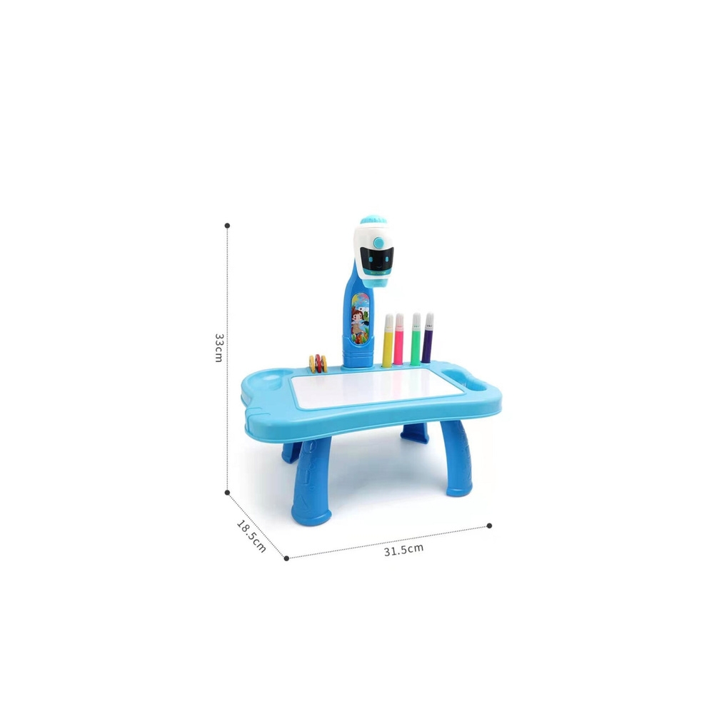 Mini projektorius roboto stalas 2in1 Priedai mėlynas