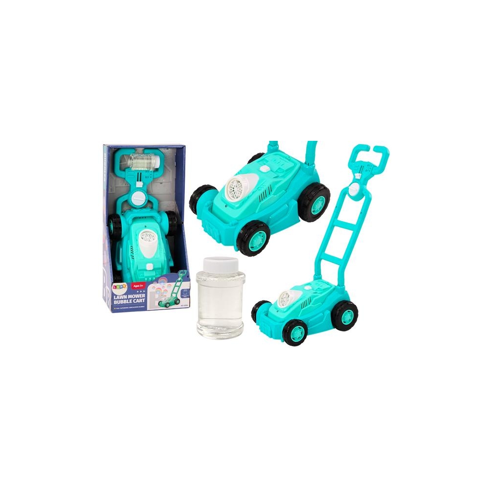 Bubble Machine Ride-on Lawn Mower with Handle Blue