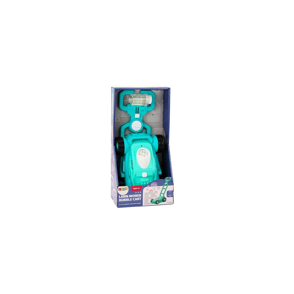 Bubble Machine Ride-on Lawn Mower with Handle Blue