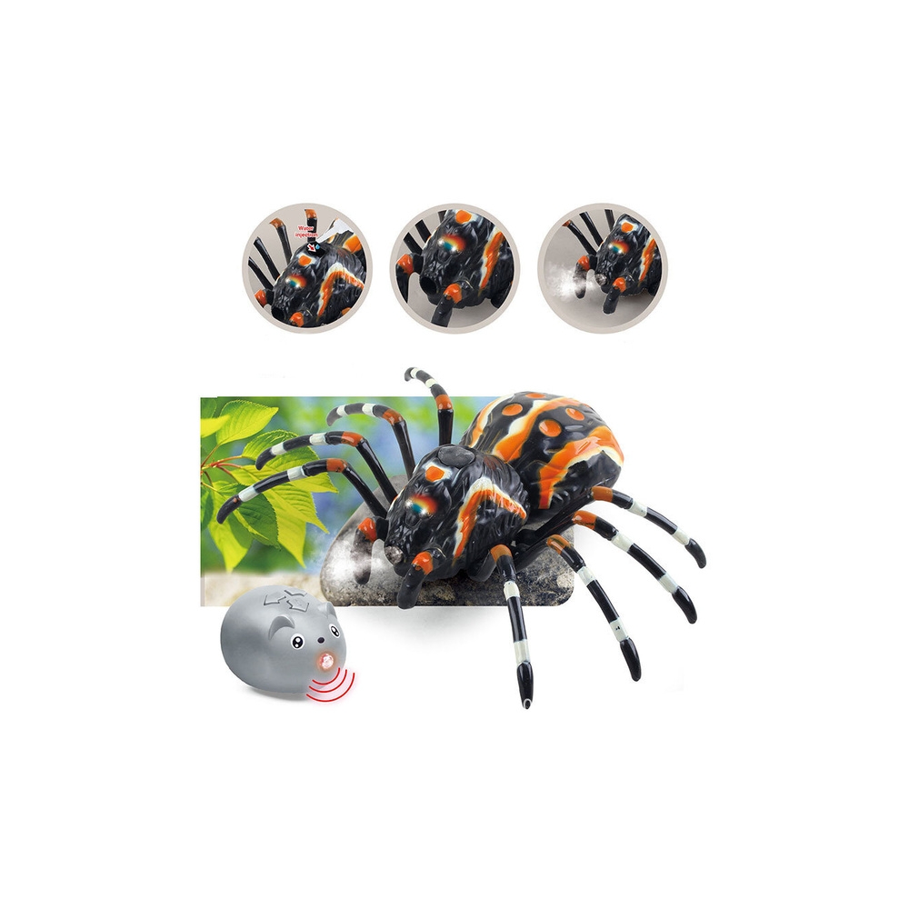 Nuotoliniu būdu valdomas voras Tarantulas infraraudonųjų spindulių juodas R/C ST