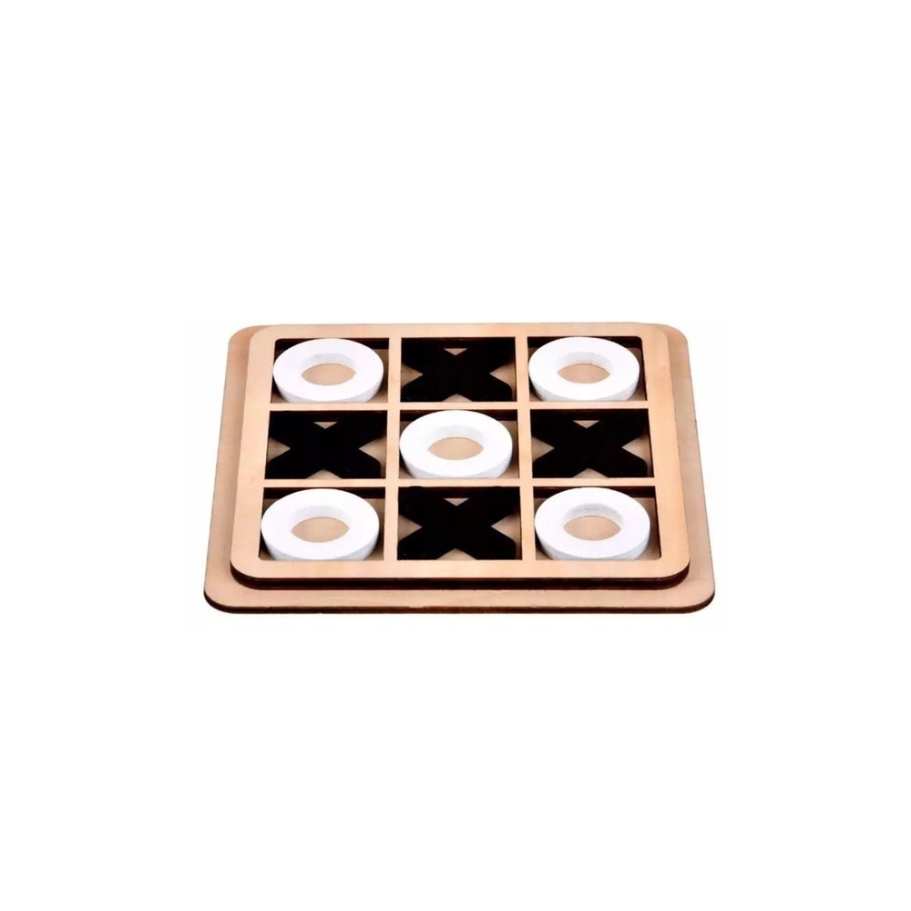 Tic Tac Toe žaidimas Strateginė logika Medinis