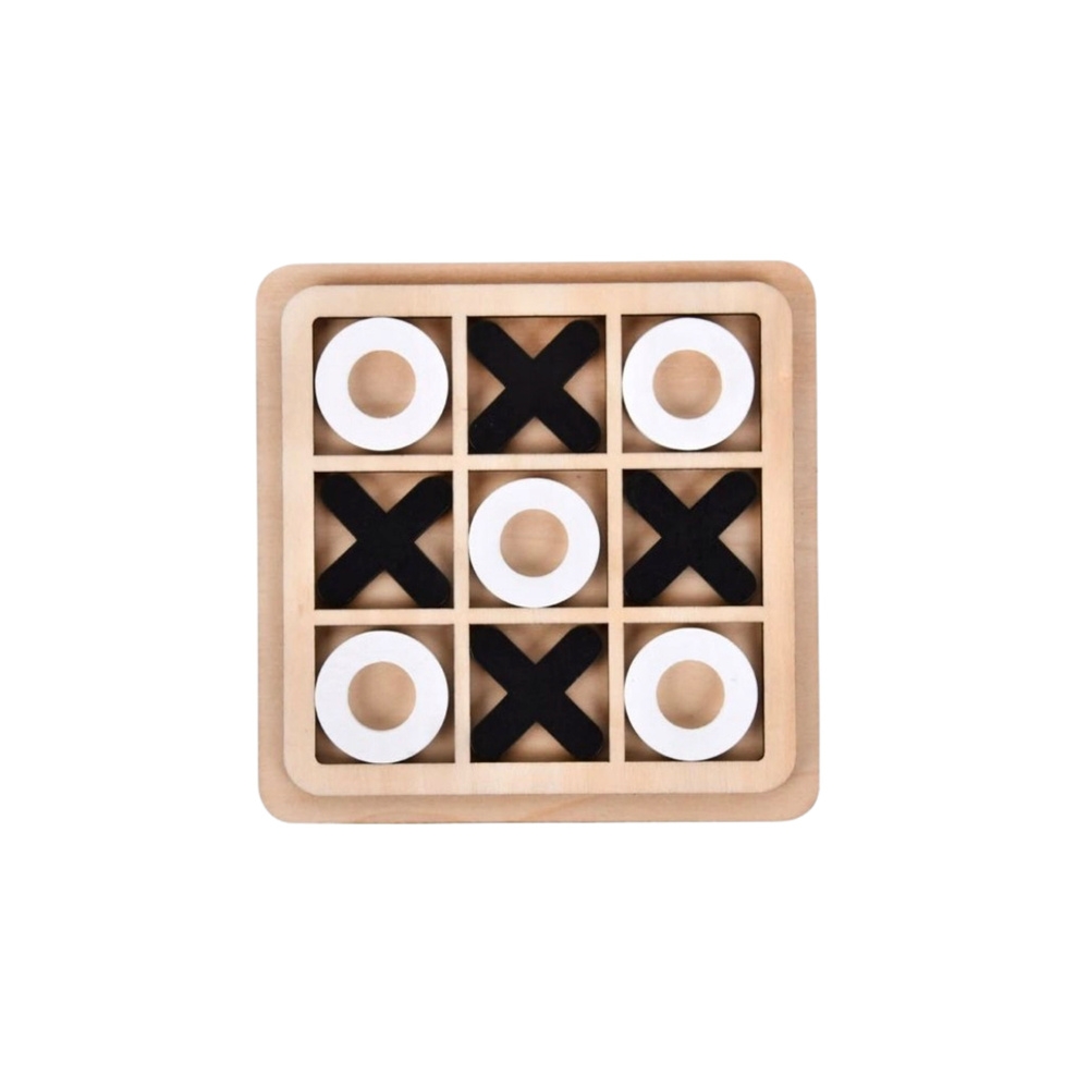Tic Tac Toe žaidimas Strateginė logika Medinis
