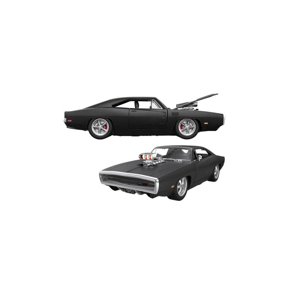 Nuotoliniu būdu valdomas 1:16 mastelio Dodge Charger R/T su atidaromomis detalėmis, juodos sp.