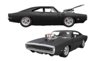 Nuotoliniu būdu valdomas 1:16 mastelio Dodge Charger R/T su atidaromomis detalėmis, juodos sp.