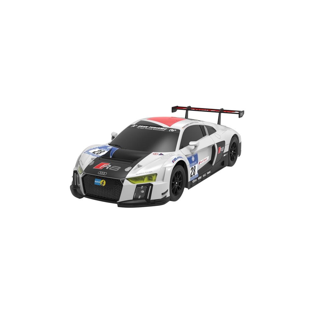 Nuotoliniu būdu valdomas sportinis automobilis R/C 1:24 AUDI R8 LMS, baltas/juodas