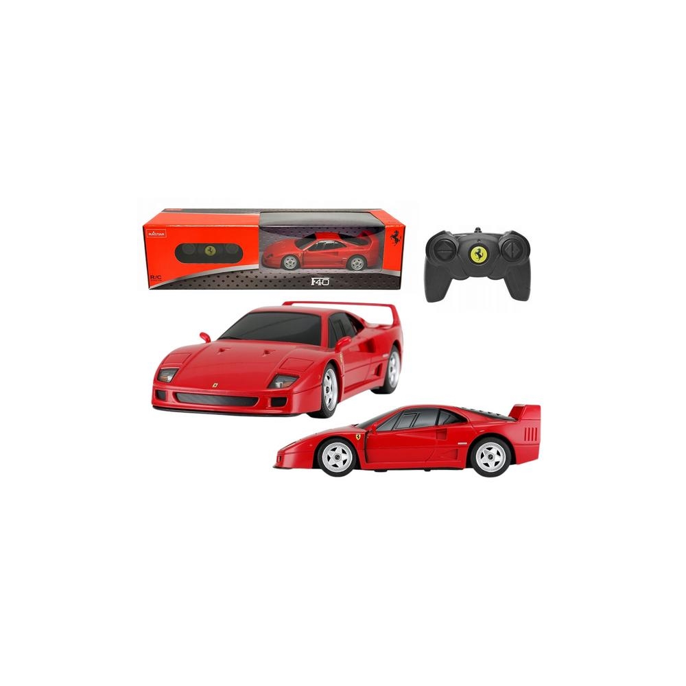 Nuotoliniu būdu valdomas 1:24 mastelio sportinis RC automobilis „Ferrari F40“, raudonos spalvos-Žaislai, Auto ir transporto žais