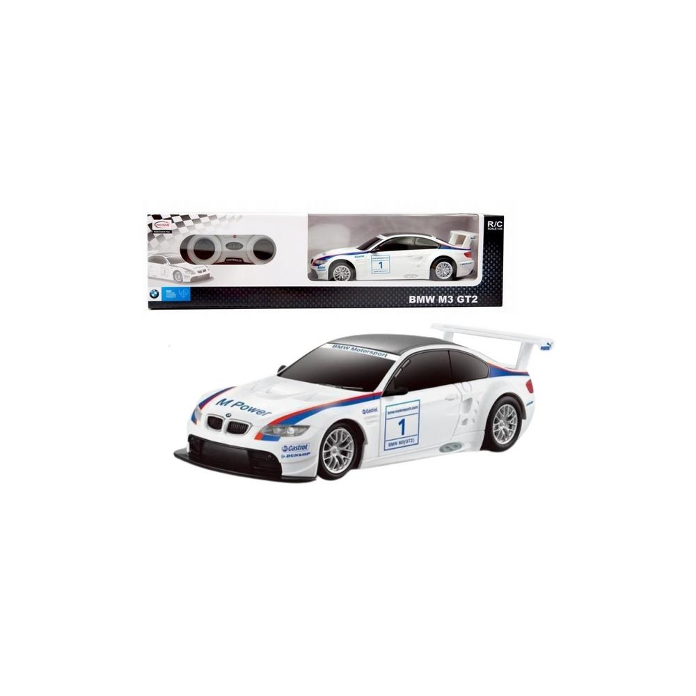 Nuotoliniu būdu valdomas 1:24 mastelio sportinis RC automobilis „BMW M3 GT2“, baltas-Žaislai, Auto ir transporto žaislai, Valdom