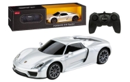 Nuotoliniu būdu valdomas 1:24 mastelio sportinis RC automobilis Porsche 918 Spyder, sidabro sp.