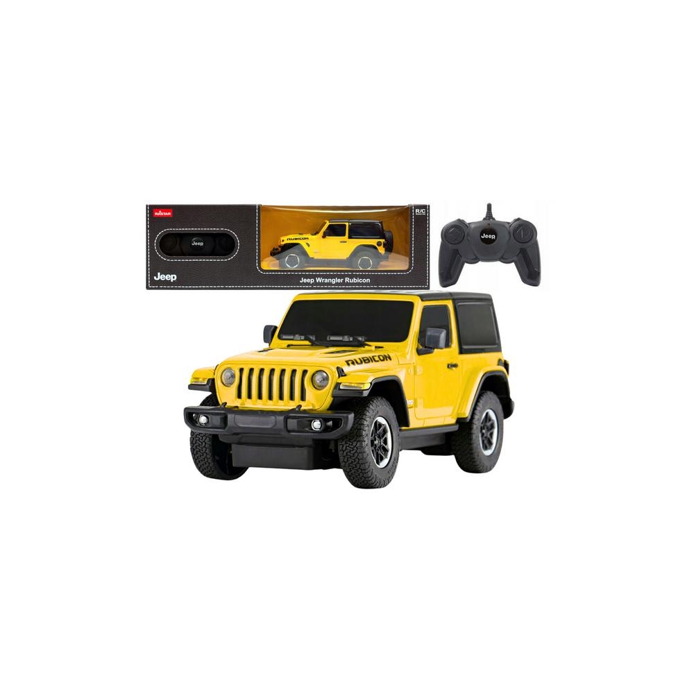 Nuotoliniu būdu valdomas automobilis JEEP Wrangler JL Rubicon, Rastar, geltonas, 1:24-Žaislai, Auto ir transporto žaislai, Valdo