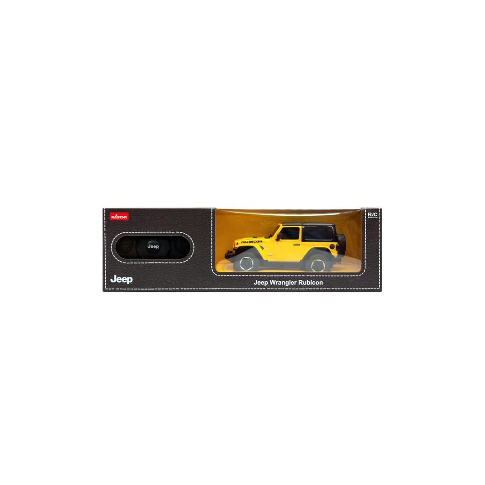 Nuotoliniu būdu valdomas automobilis JEEP Wrangler JL Rubicon, Rastar, geltonas, 1:24-Žaislai, Auto ir transporto žaislai, Valdo
