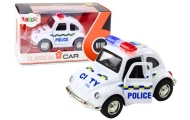Klasikinis policijos automobilis 1:38 baltas