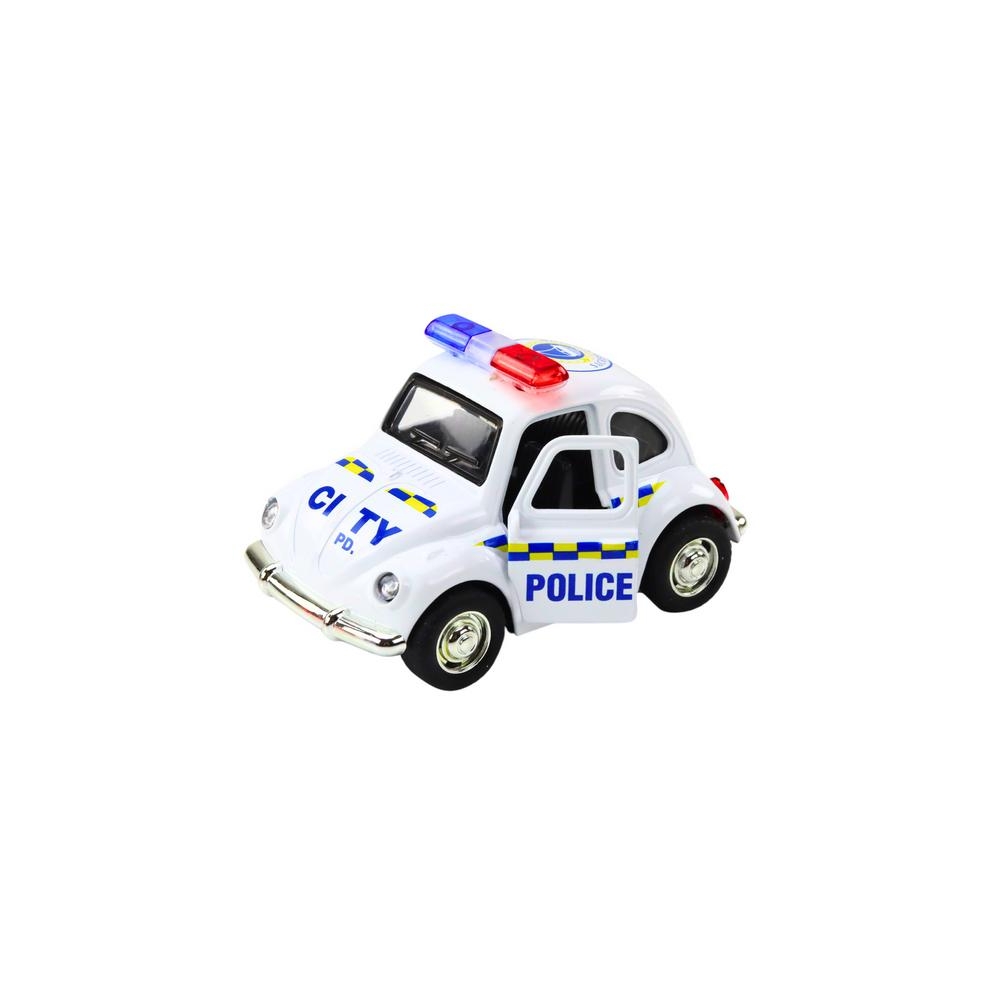 Klasikinis policijos automobilis 1:38 baltas
