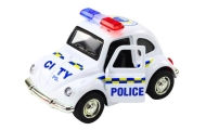 Klasikinis policijos automobilis 1:38 baltas