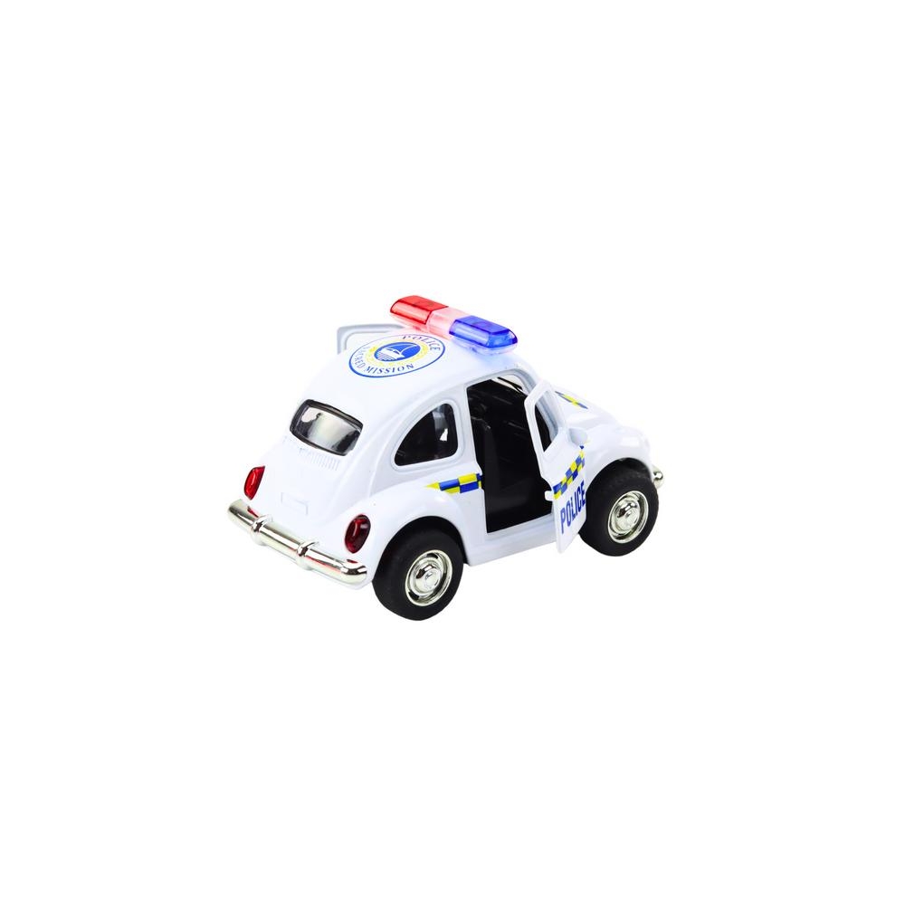 Klasikinis policijos automobilis 1:38 baltas